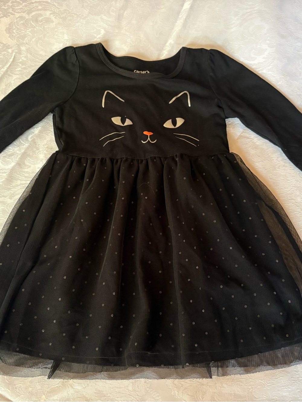 Carter's Black Cat Tulle Skirt Kids Dress 4t